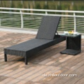 Gartenmöbel Rattan Sun Lounger im Freien